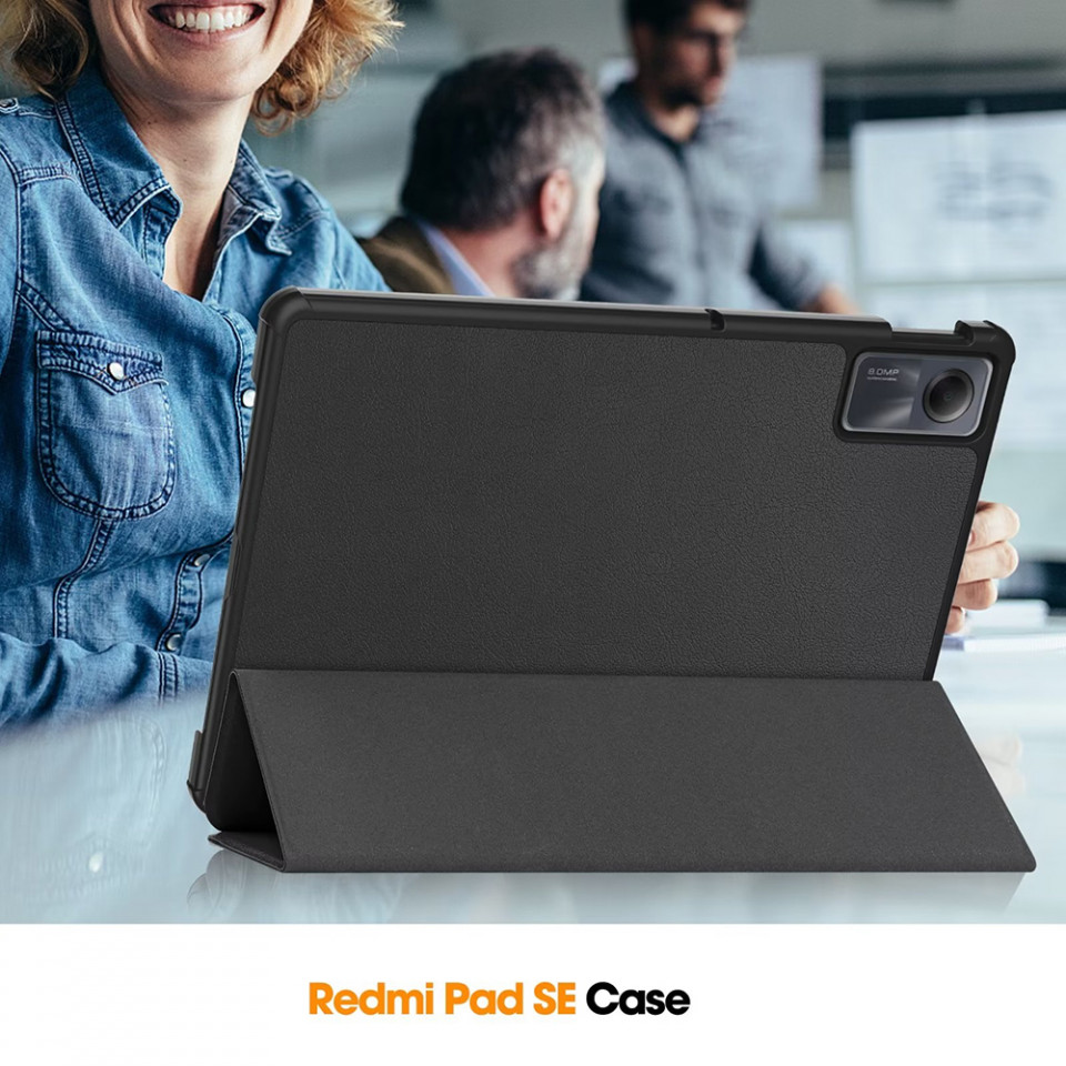 Husa tableta pentru Xiaomi Redmi Pad SE cu suport Multi-Unghi și functie Sleep/Wake , SKYDDAR FoldVision - Roz - 3 | YEO