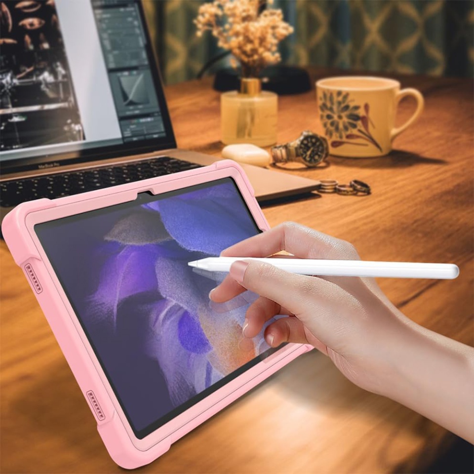 Husa tableta Samsung Galaxy Tab A9 Plus, Ideala pentru Utilizare Zilnica, Antisoc si Anti-zgarieturi, SKDR TabArmor - Roz - 5