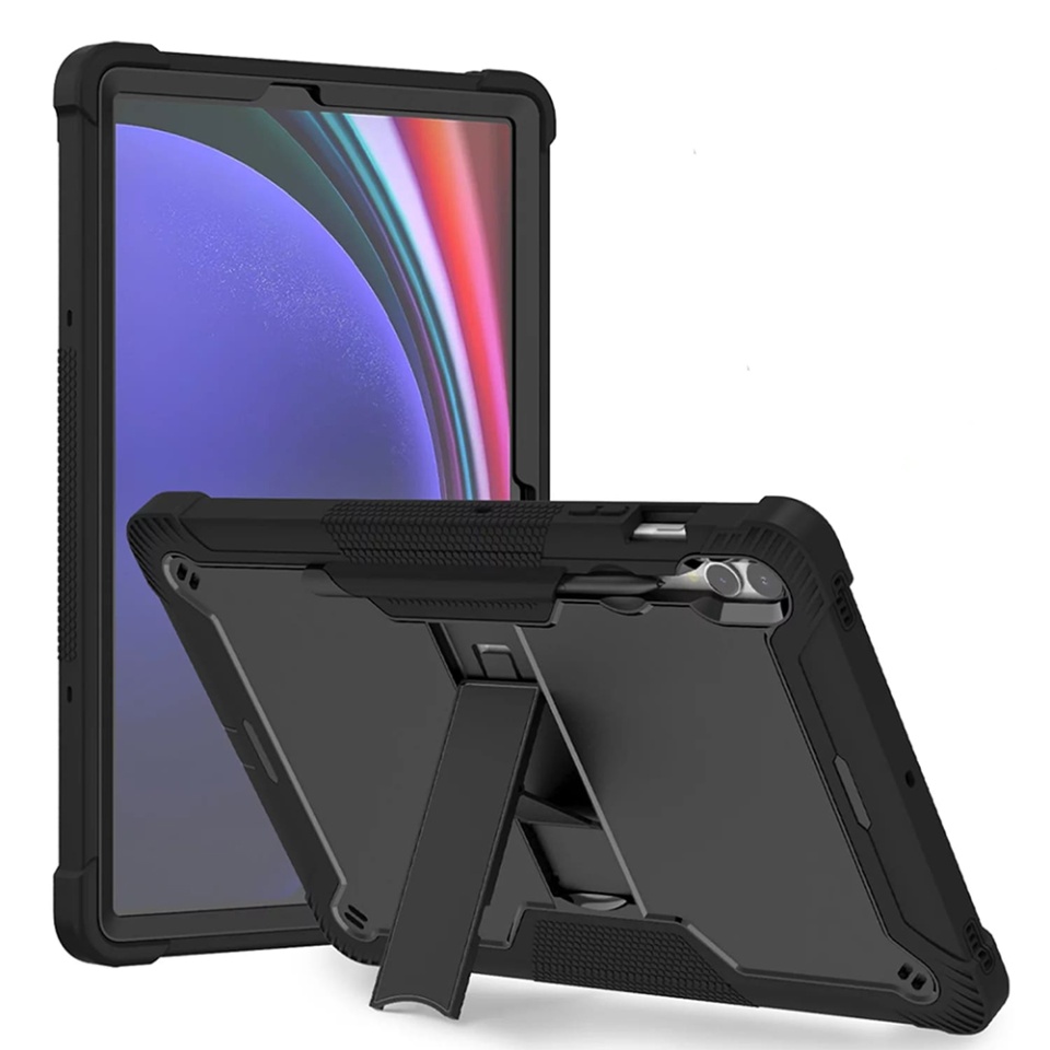 Husa tableta Samsung Galaxy Tab S9 Plus, Ideala pentru Utilizare Zilnica, Antisoc si Anti-zgarieturi, SKDR TabArmor - Negru