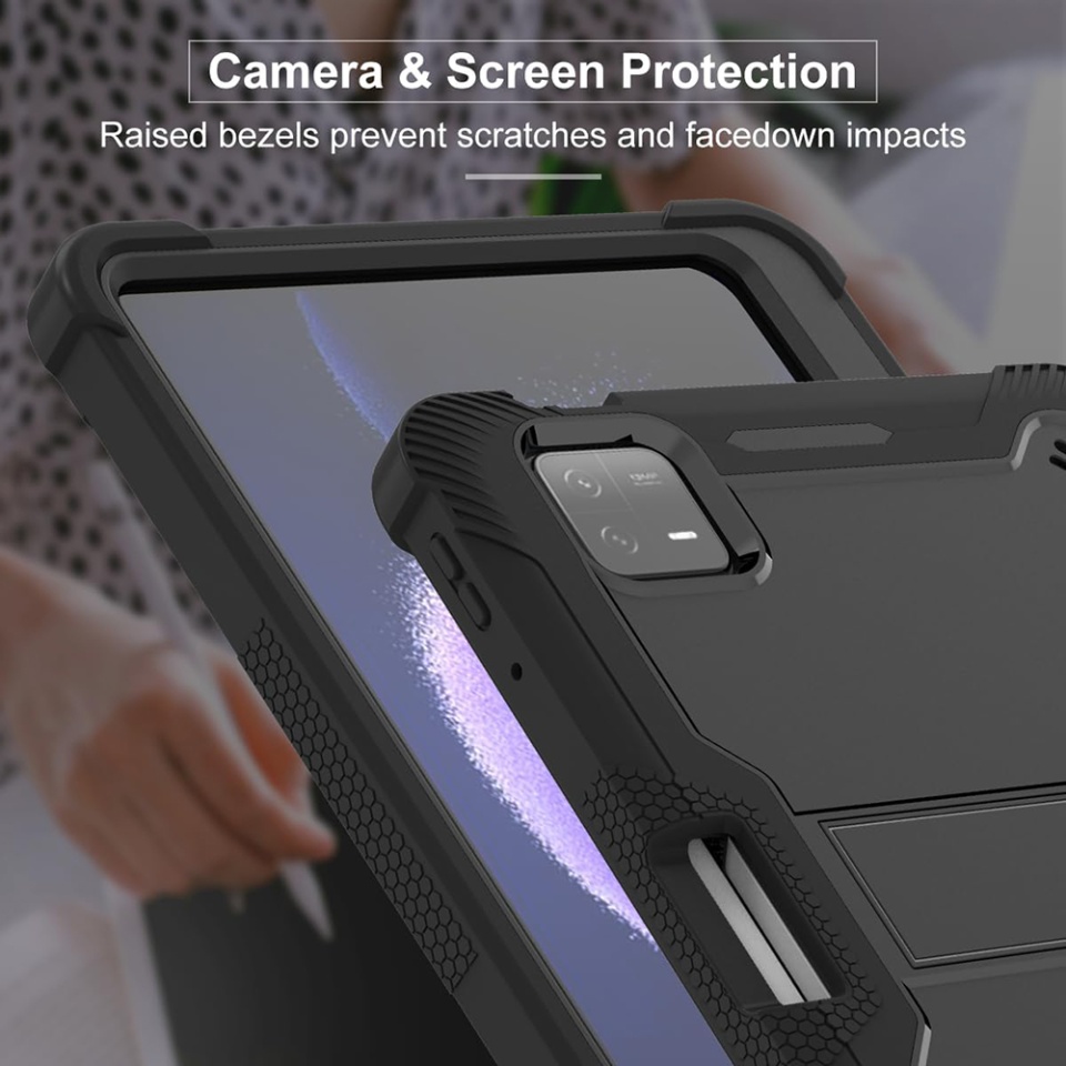 Husa tableta Xiaomi Pad 6 / Pad 6 Pro, Ideala pentru Utilizare Zilnica, Antisoc si Anti-zgarieturi, SKDR TabArmor - Negru - 2 | YEO