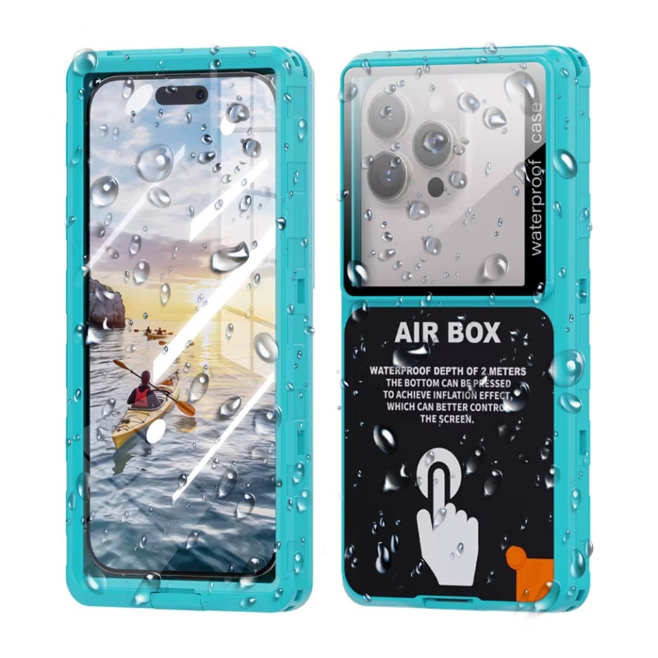 Husa Telefon Impermeabila Universala până la 6.9 inch, ShellBox AirBox IP68, Albastru