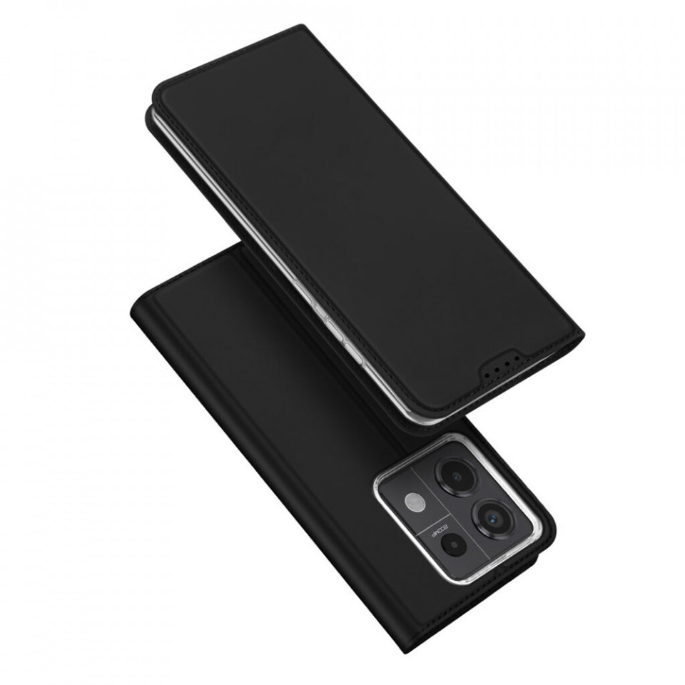Husa Xiaomi Redmi Note 13 Pro 5G / Poco X6 tip carte magnetica, Skin Pro Dux Ducis - Negru