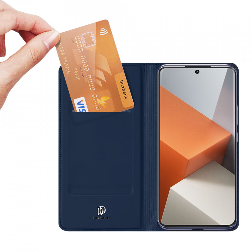 Husa Xiaomi Redmi Note 13 Pro+ 5G tip carte magnetica, Skin Pro Dux Ducis - Negru - 3 | YEO