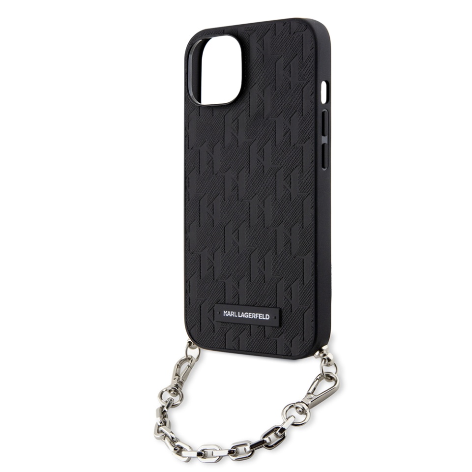 Huse pentru iPhone 14, Karl Lagerfeld, Saffiano, Negru - 1 | YEO