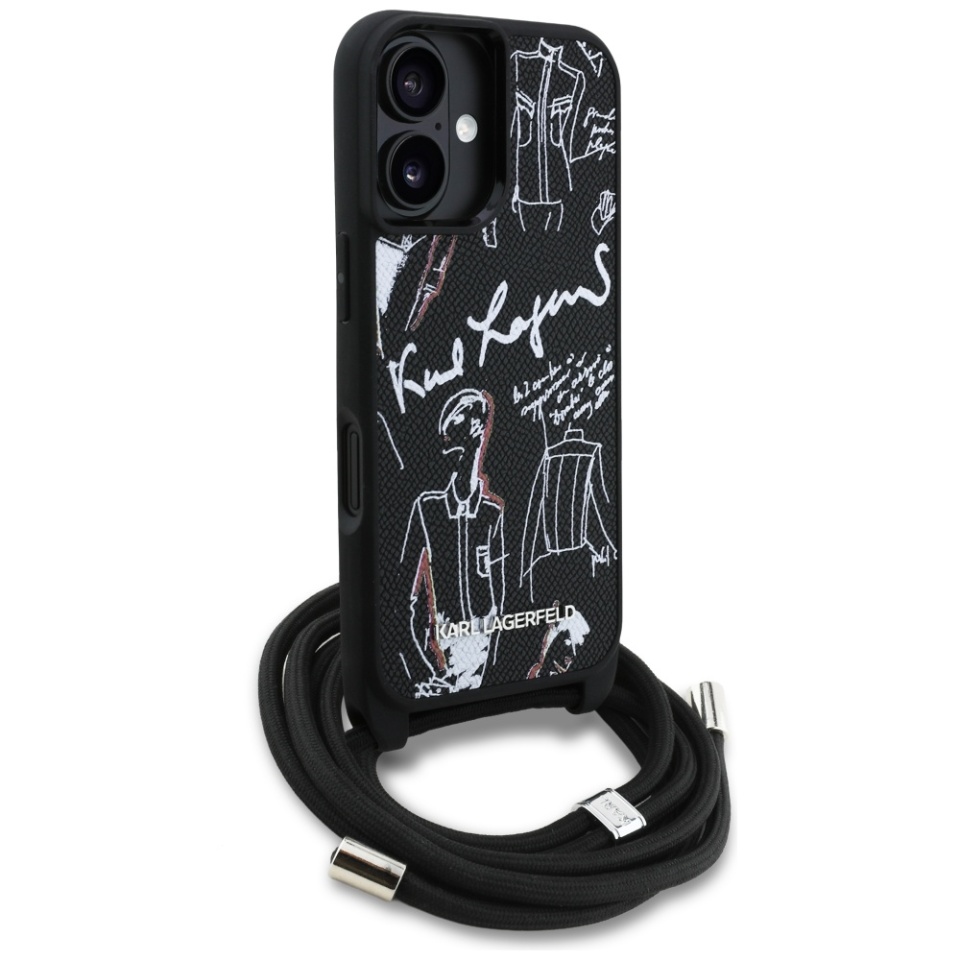 Huse pentru iPhone 16, Karl Lagerfeld, Saffiano Crossbody, Albastru - 3 | YEO