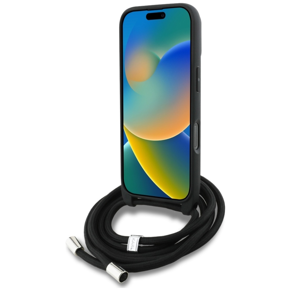 Huse pentru iPhone 16 Pro Max, Karl Lagerfeld, Saffiano Crossbody, Alb - 2 | YEO