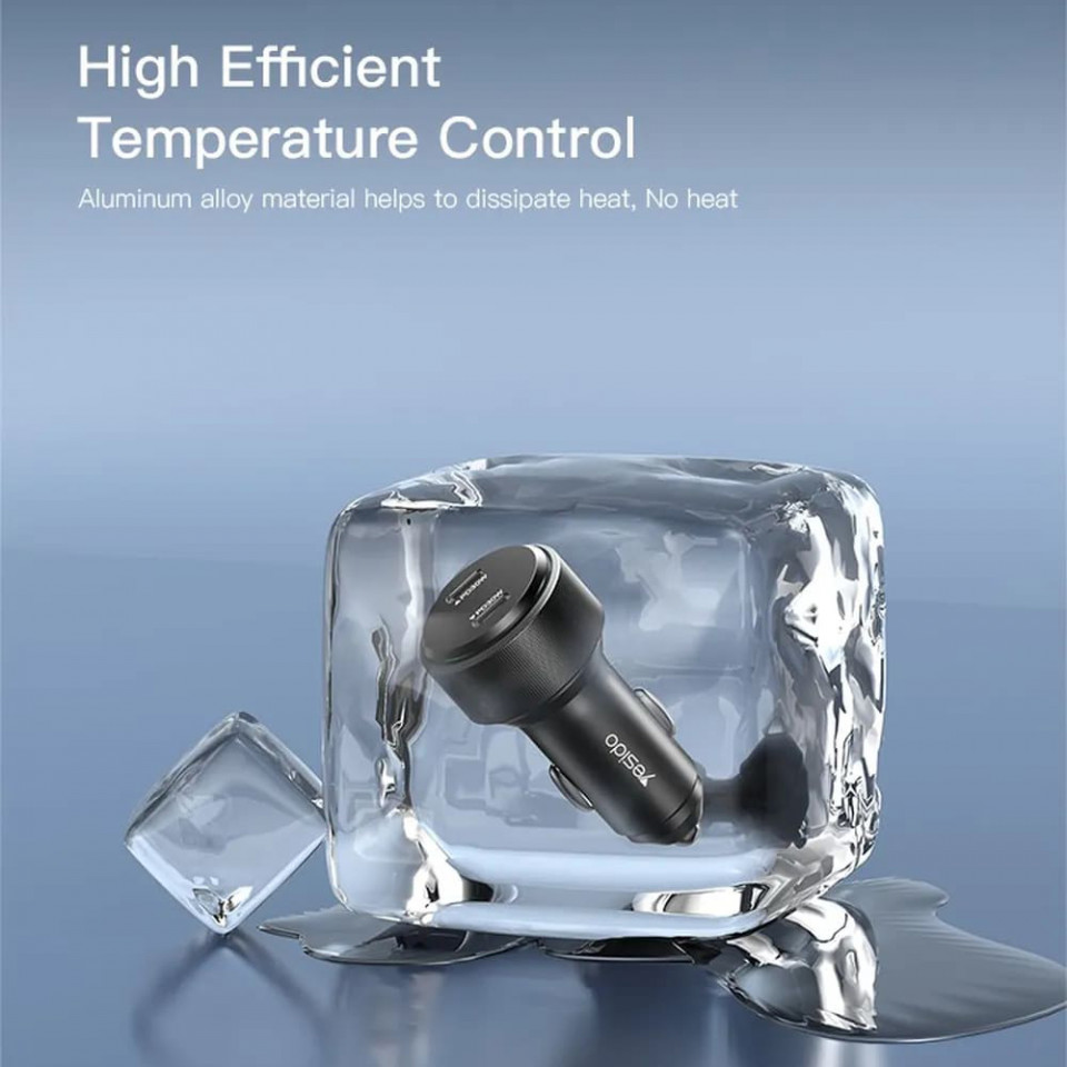 Incarcator pentru Masina Type-C, 60W - Yesido (Y48) - Black - 3 | YEO