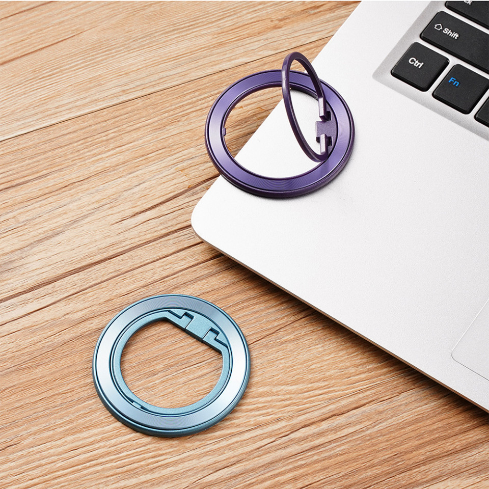 Inel rotativ MagSafe 360° pentru iPhone 12/13/14/15 Pro & Pro Max si huse cu MagSafe - Albastru - 1 | YEO