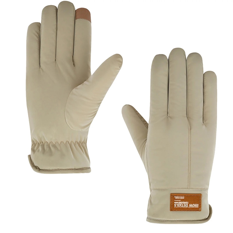 Manusi iarna Touch Screen, impermeabile, anti-alunecare, marime Universala, captusite, pentru ski, aer liber, SKDR OG103 - Bej