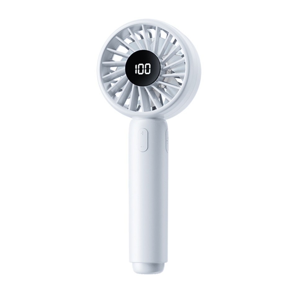 Mini Ventilator Portabil, CT-110, 5 Viteze, USB-C, Compact si Usor, set cu sticker, Alb