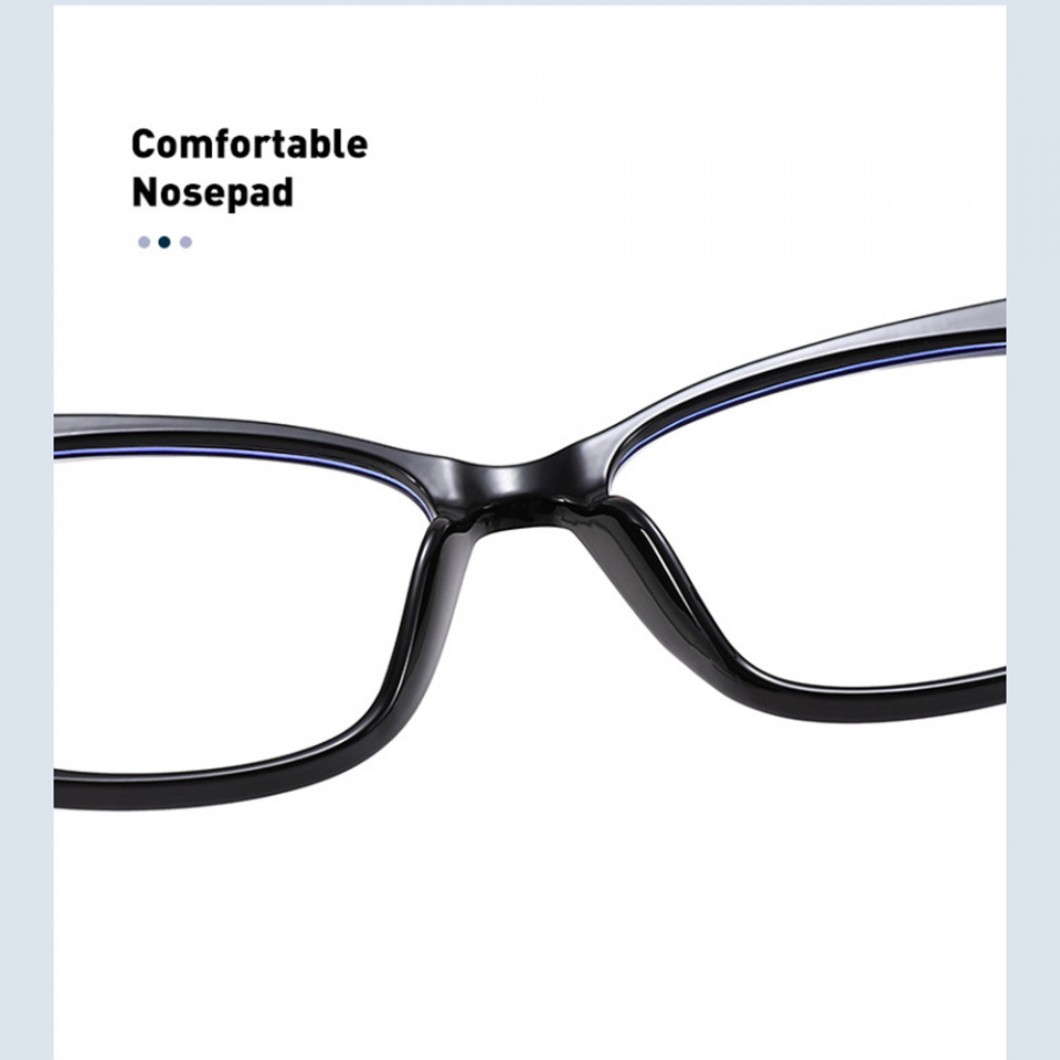 Ochelari calculator dama protectie lumina albastra, Cat Eye, Techsuit (PC28016-C1) - Negru - 3 | YEO