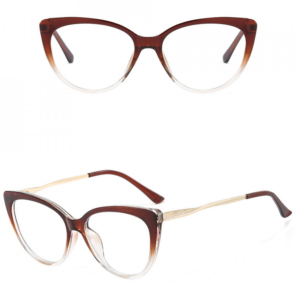 Ochelari calculator dama protectie lumina albastra, Techsuit (F5018-C9) - Transparent Red - 2 | YEO