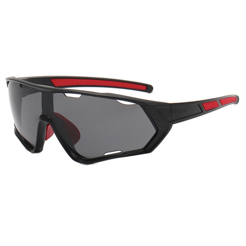 Ochelari de Ciclism și Activități Sportive Outdoor, cu Ramă și Lentile PC, Unisex 9330 - Negru Rosu