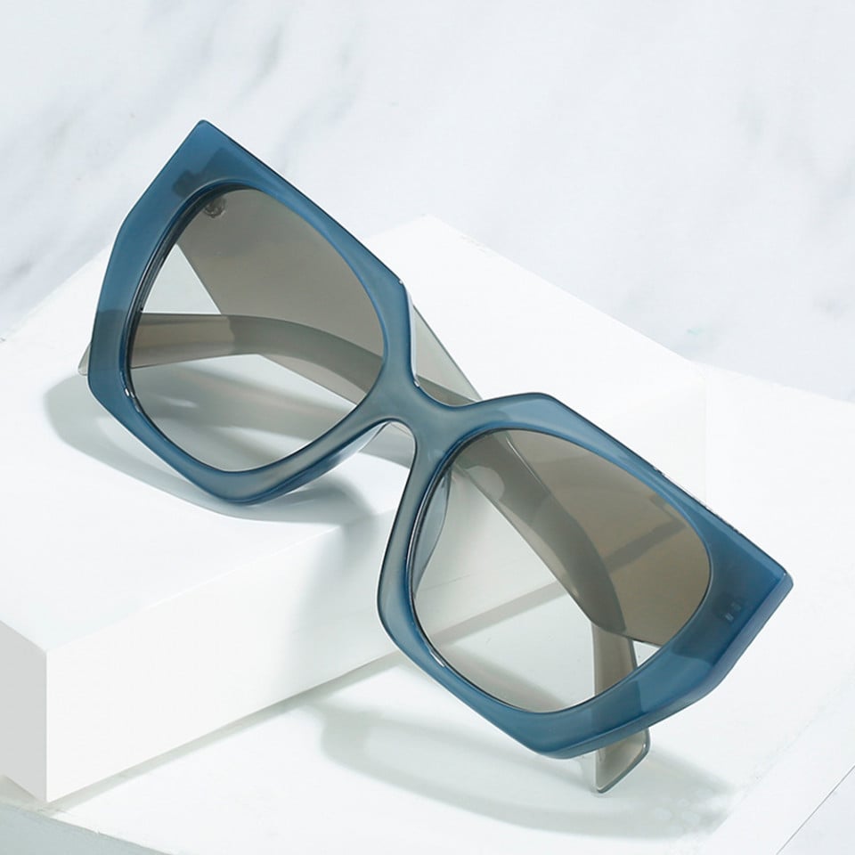 Ochelari de soare dama, rame mari, Luxury, Skyddar Vistta 3967 - Portocaliu Scortisoara Champagne - 1 | YEO