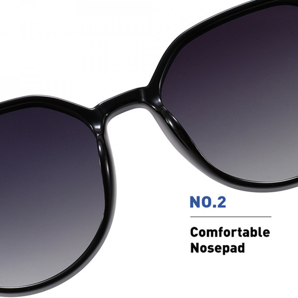 Ochelari soare unisex cu protectie UV (2203), Techsuit - Black / Gradient Gray - 3 | YEO