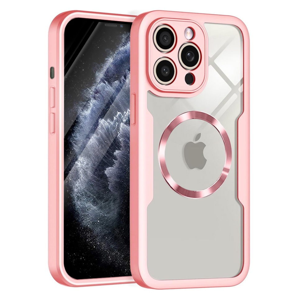 [Pachet 360°] Husa + Folie iPhone 11 Pro Max MagSafe, SKDR ColorShield 360° - Roz