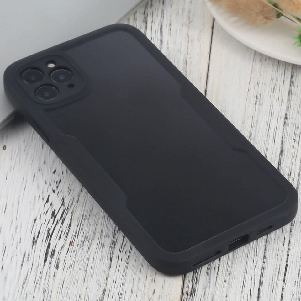 [Pachet 360°] Husa + Folie pentru iPhone 11 Pro Max, SKDR ColorShield 360° - Negru - 1 | YEO