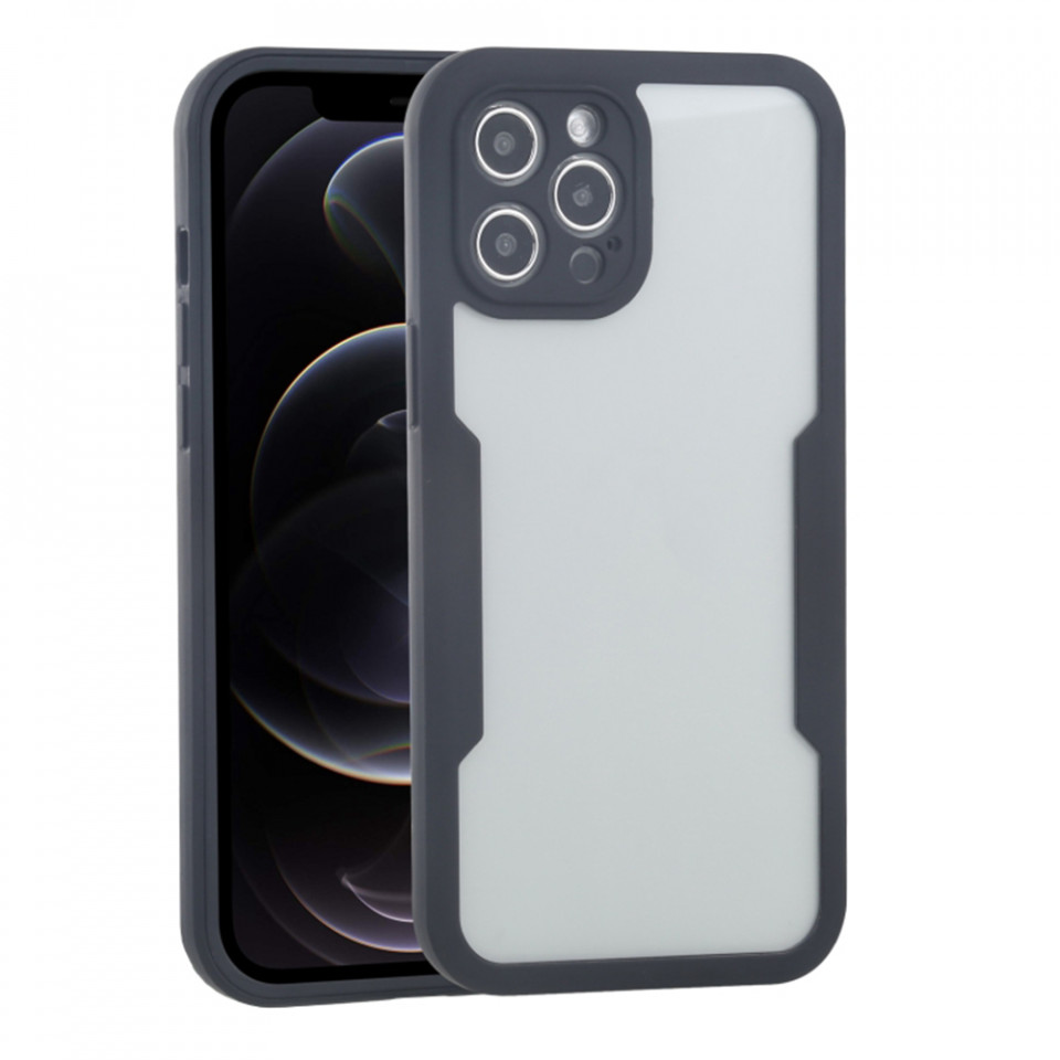 [Pachet 360°] Husa + Folie pentru iPhone 12 Pro, SKDR ColorShield 360° - Negru