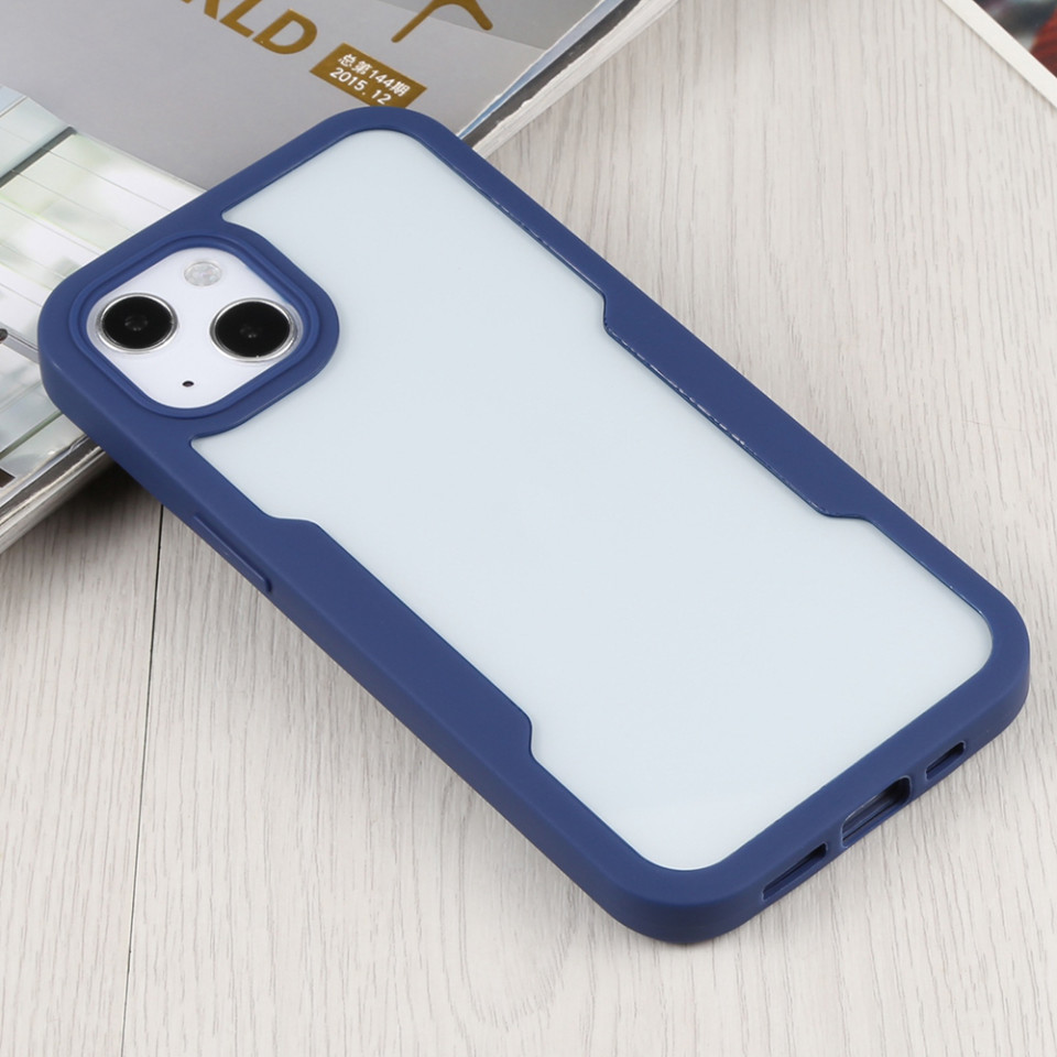 [Pachet 360°] Husa + Folie pentru iPhone 15 Plus, SKDR ColorShield 360° - Albastru - 1 | YEO