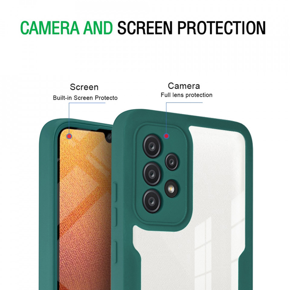[Pachet 360°] Husa + Folie pentru Samsung Galaxy A52 5G / Galaxy A52 4G / Galaxy A52s 5G, SKDR ColorShield 360° - Negru - 2 | YEO