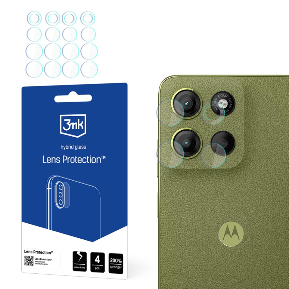 [Pachet 4x] Folie camera pentru Motorola Moto G15 / Moto G15 Power, 3mk Lens Protection, Transparenta
