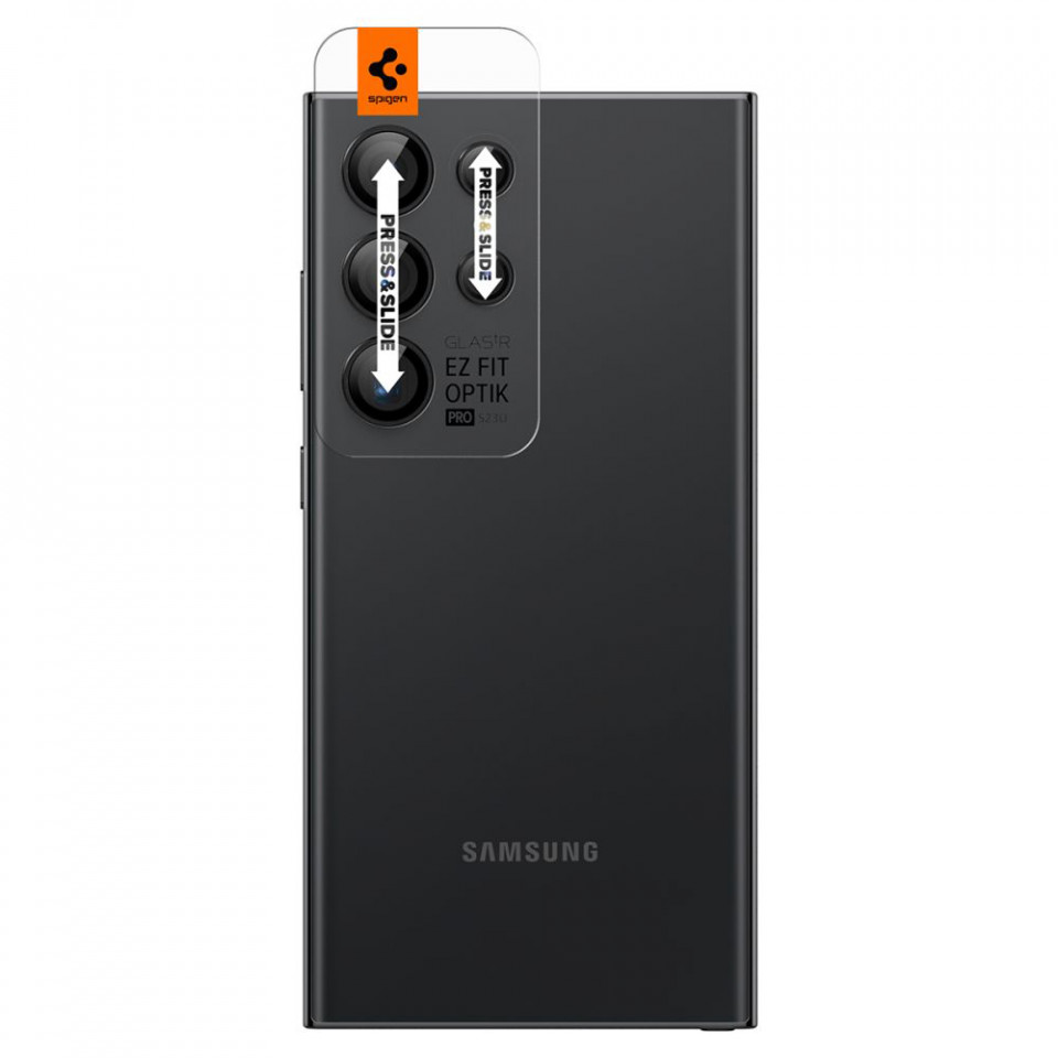[Pachet x2] Foli Camera Samsung Galaxy S24 Ultra, Spigen Glas.tR Optik - Negru - 1 | YEO