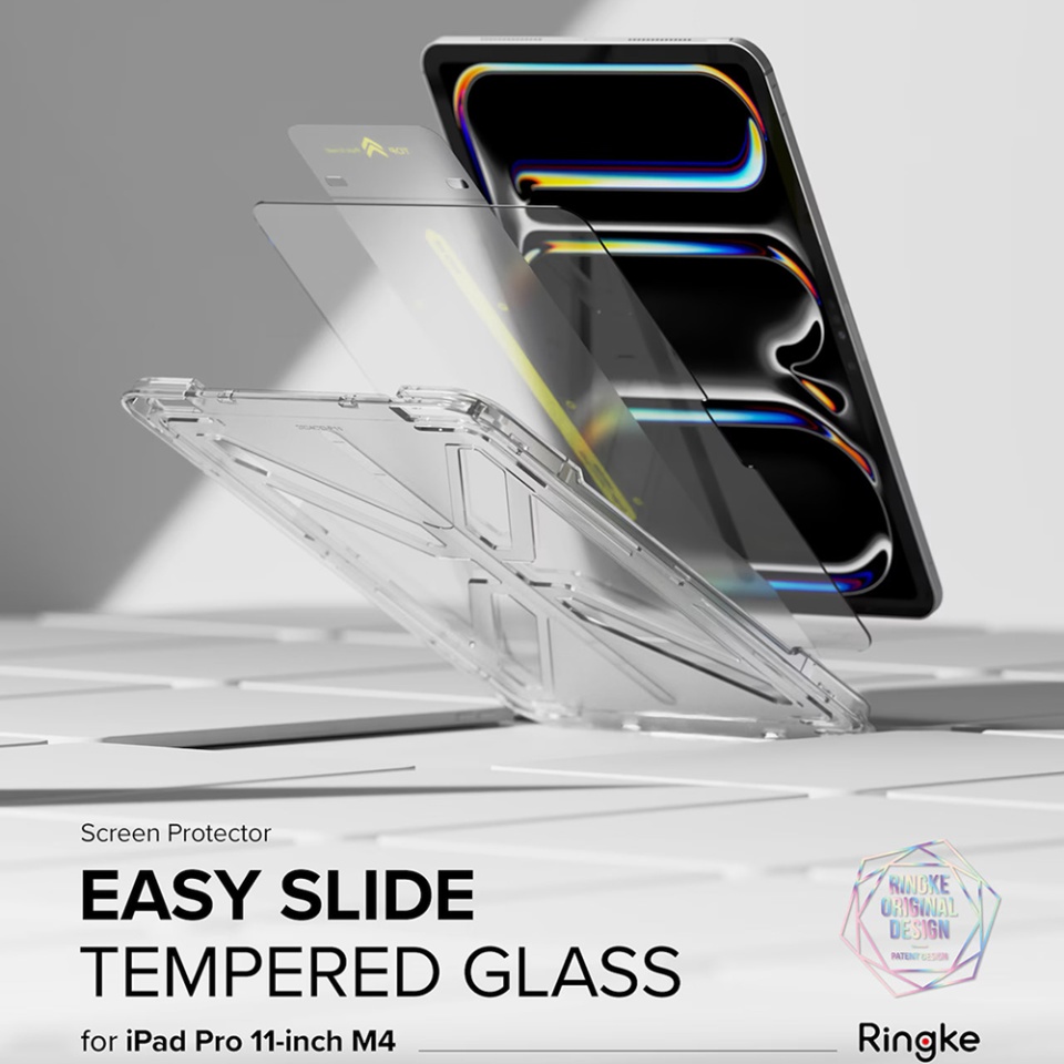 [Pachet x2] Folie sticla iPad Pro 11 (2024), Claritate si Protectie Maxima, Strat Oleofobic Anti-Amprenta, Ringke Easy Slide - Transparenta - 1 | YEO