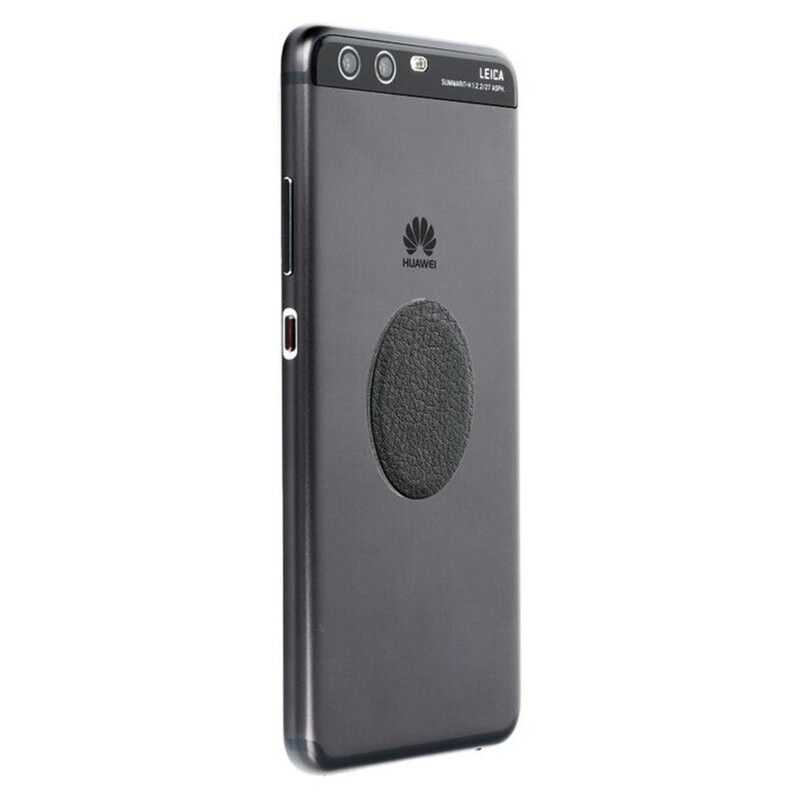 Placa Metalica Autoadeziva Pentru Suporturi Magnetice [Pachet 2x], din Piele Ecologica Techsuit - Negru - 2 | YEO