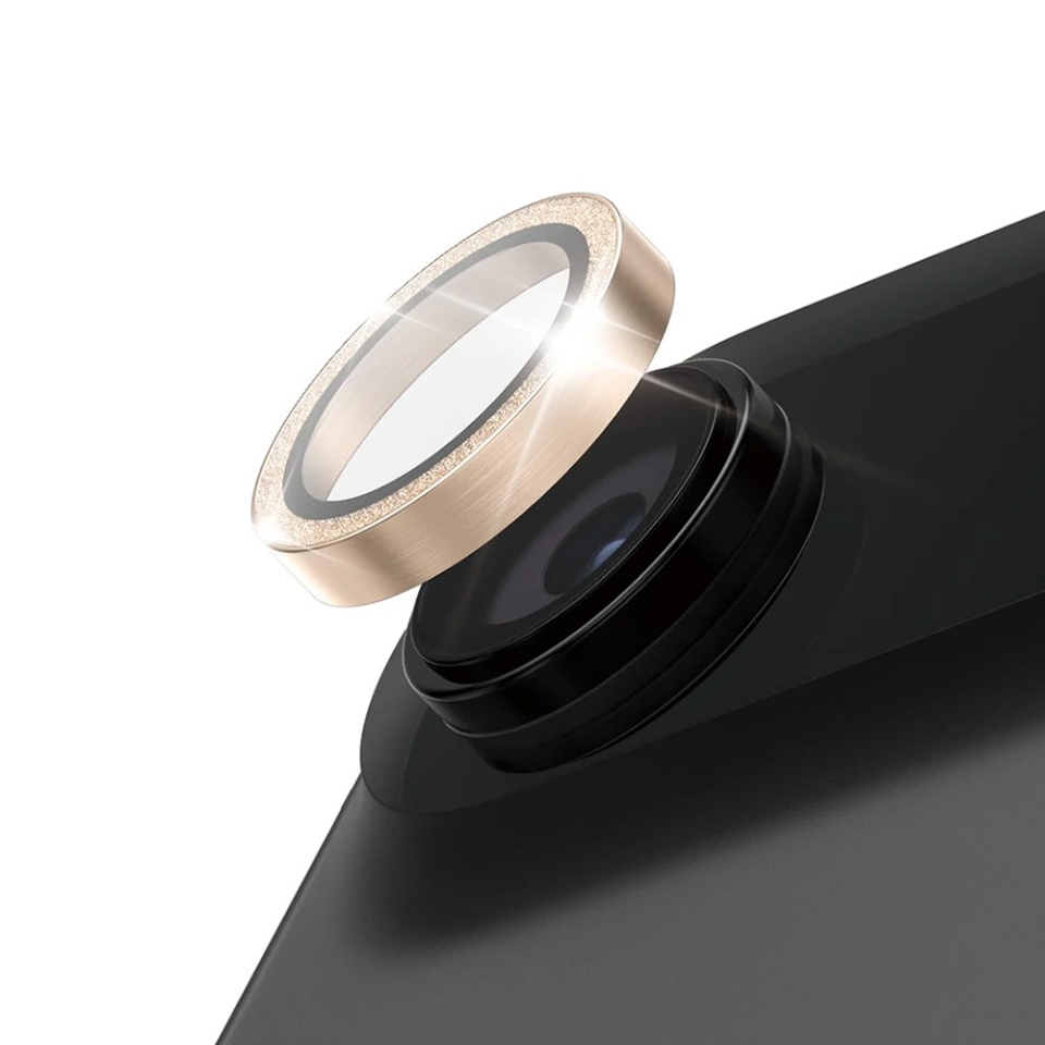 Protectie Camera pentru iPhone 17 Air, Hoops PanzerGlass®, cu Separare Optica, Sticla Securizata, Anti-Zgarieturi si Anti-Reflexie, Auriu - 1 | YEO
