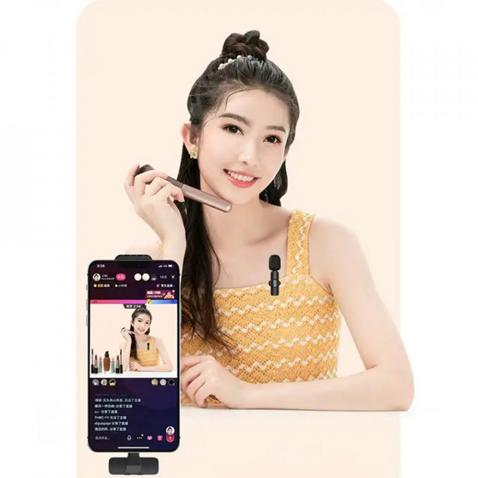 Set 2 Microfoane tip Lavaliera profesionala, Lightning, Bluetooth, plug & play, functie schimbare voce, Skyddar Vlog - Negru - 3 | YEO