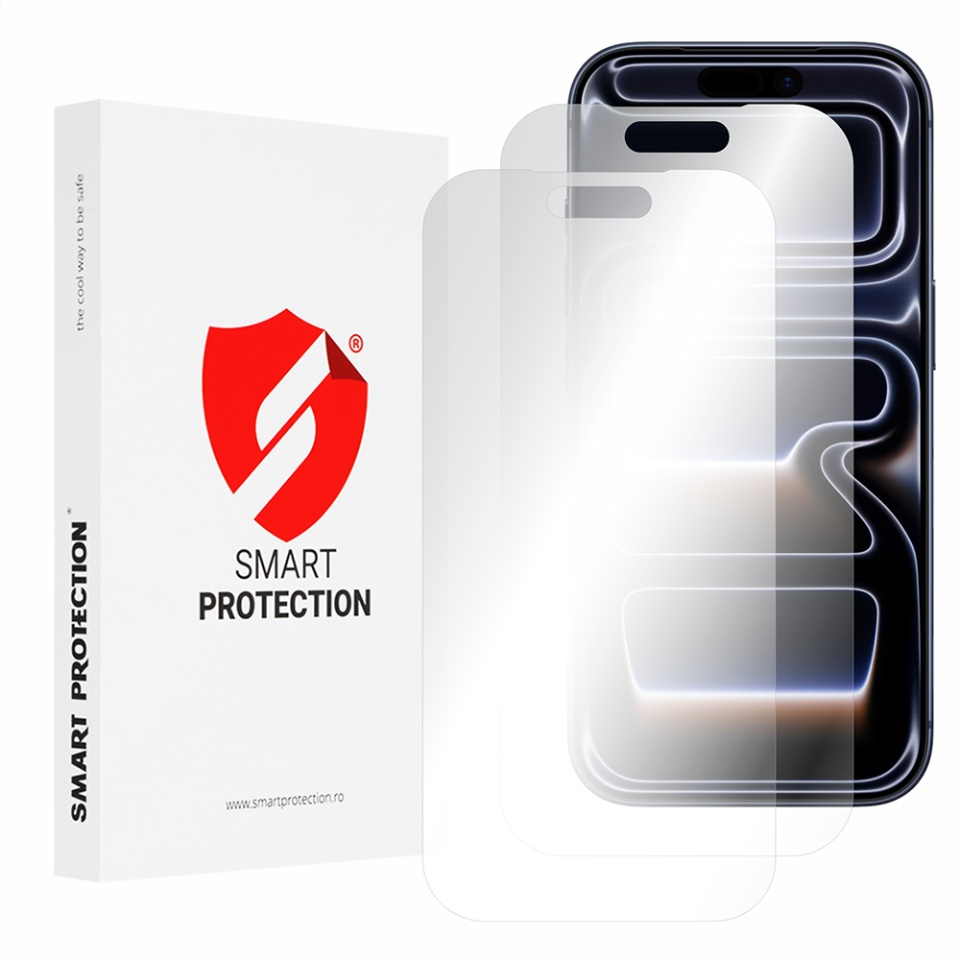 [SET 2x] Folie de protectie iPhone 17 Pro, Premium Classic, Smart Protection, Transparent