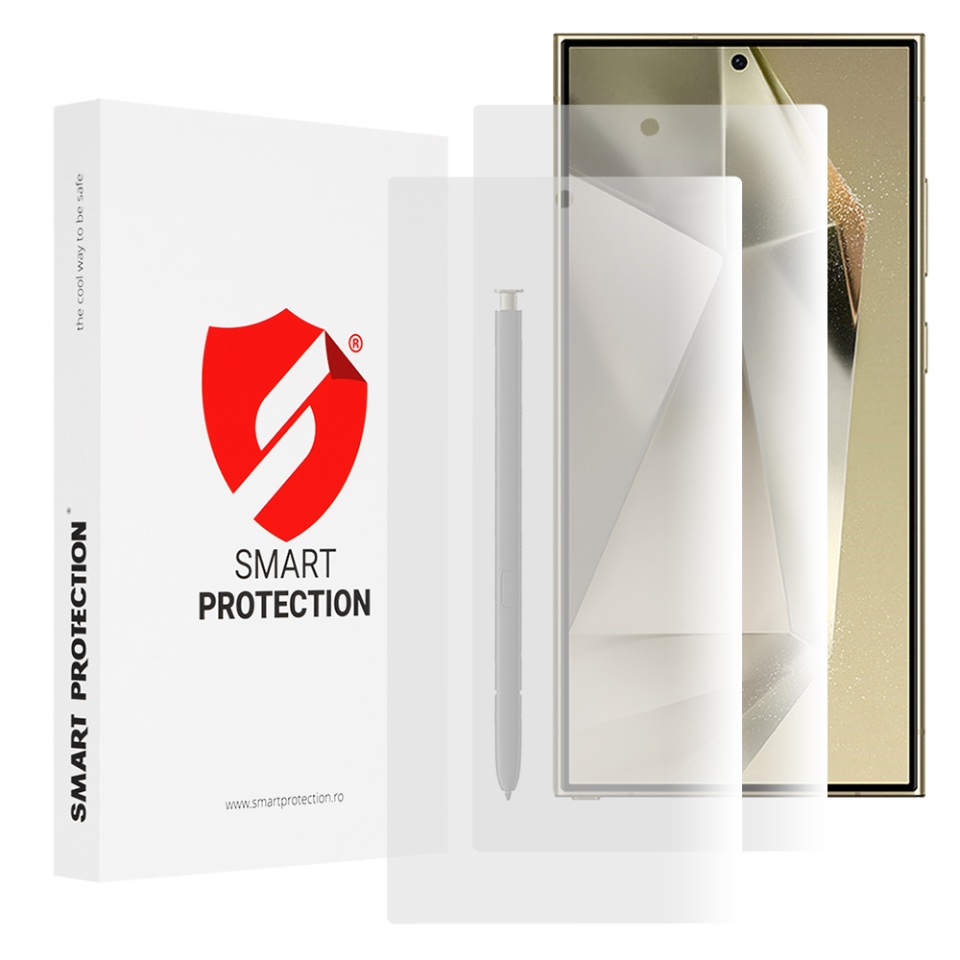 [SET 2x] Folie de protectie Samsung Galaxy S24 Ultra, Premium Classic, Smart Protection, Transparent