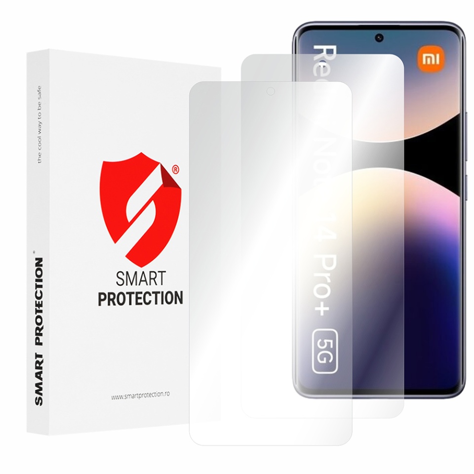 [SET 2x] Folie de protectie Xiaomi Redmi Note 14 Pro+ 5G, Premium Classic, Smart Protection, Transparent
