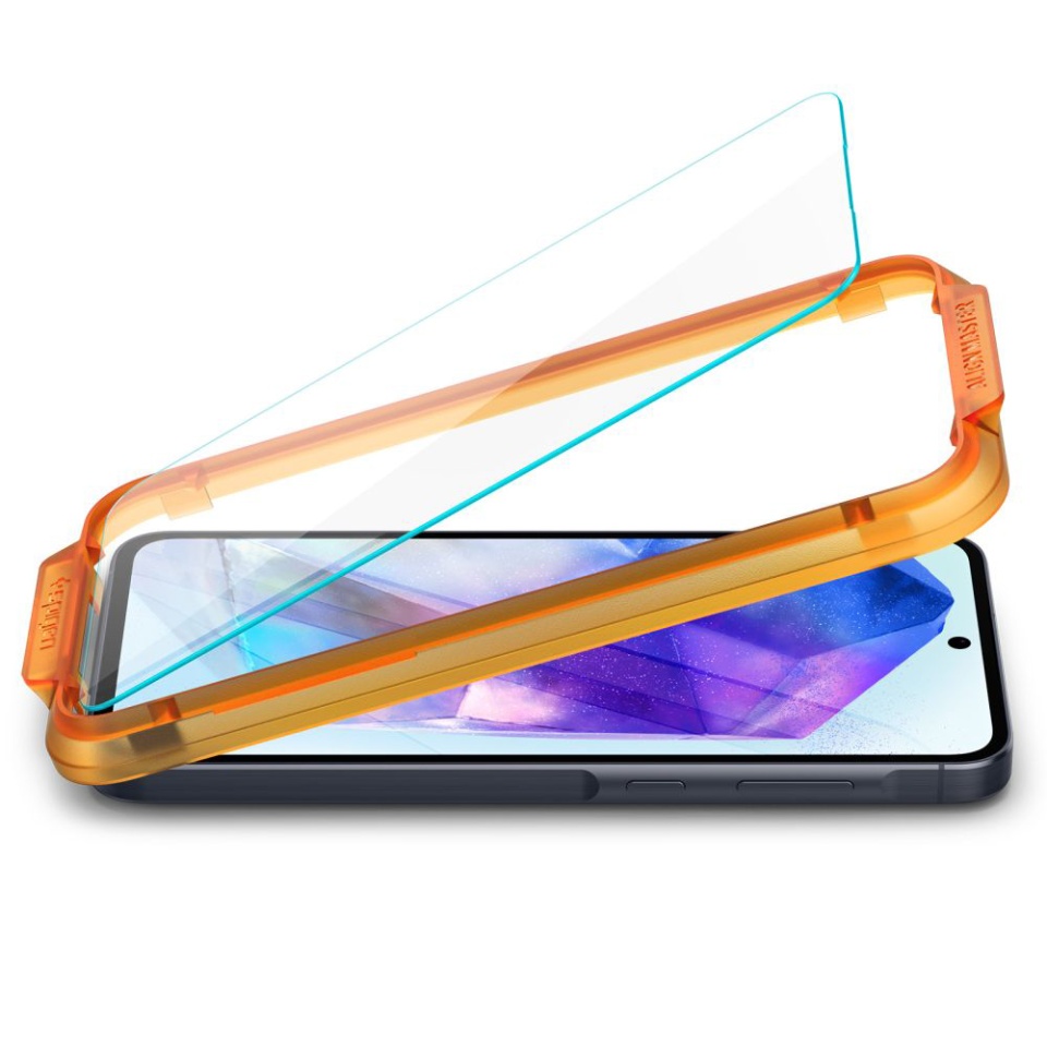 [SET 2x] Folie sticla securizata Samsung Galaxy A55 5G, Glas.tR Align Master, Spigen, Transparent - 3 | YEO