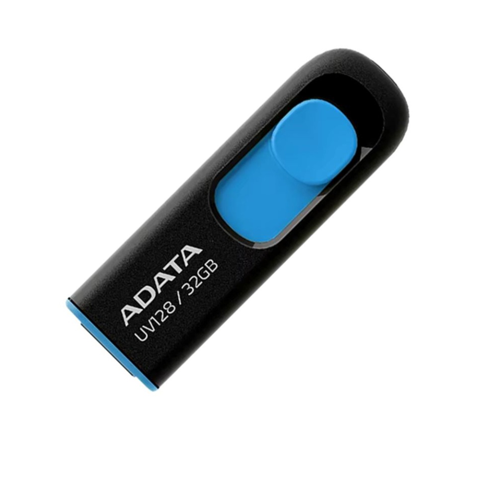 Stick USB ADATA AUV128-RBE, 32G, USB 3.0, Transfer Rapid, Albastru/Negru - 2 | YEO