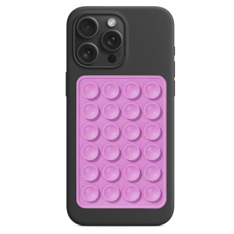 Suport Adeziv Universal pentru Telefon cu Ventuza, Potrivit Pentru Tik-Tok/Selfie/Vizionare Video, din Silicon, 8x5,5cm, SKDR StickIt SO-PAD - Mov