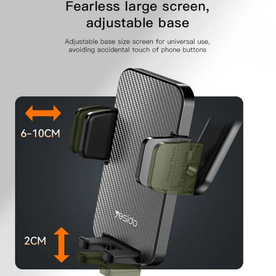 Suport Auto Parbriz si Bord, Yesido (C172) - Negru - 3 | YEO