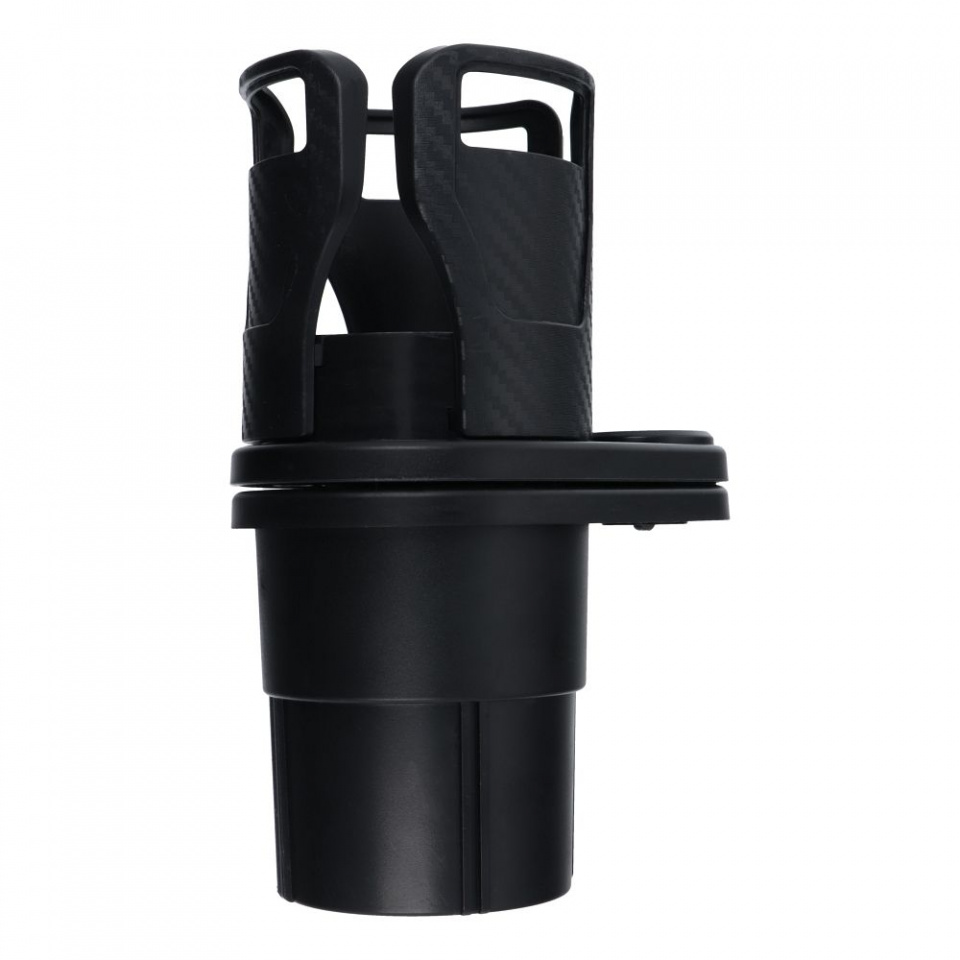 Suport Auto Universal Skyddar EasyGrip, Cup Holder Dublu, Ajustabil, Extender Multifuncțional pentru Băuturi, Telefon și Snacks-uri, Compatibil cu Majoritatea Mașinilor - Negru - 2 | YEO