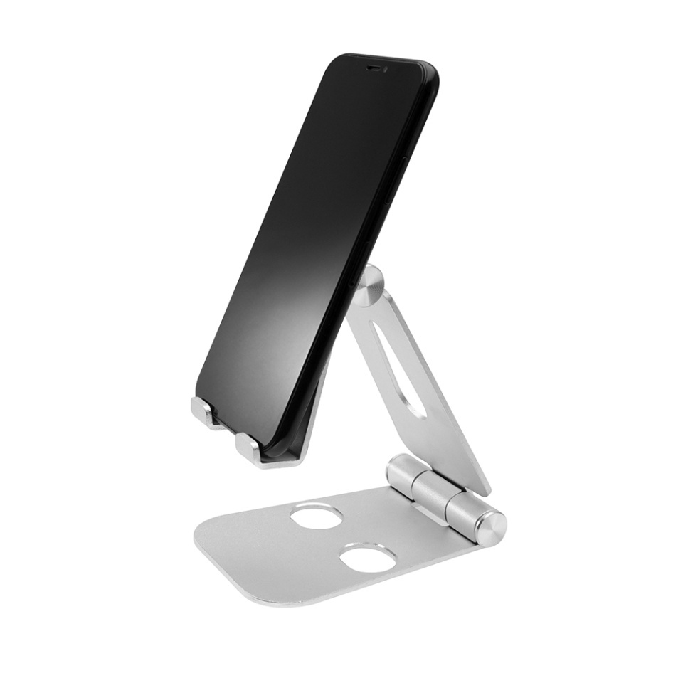Suport Birou Pliabil, FIXED, Frame Universal pentru Telefon/Tableta Aluminiu Design Minimalist, Argintiu - 2 | YEO