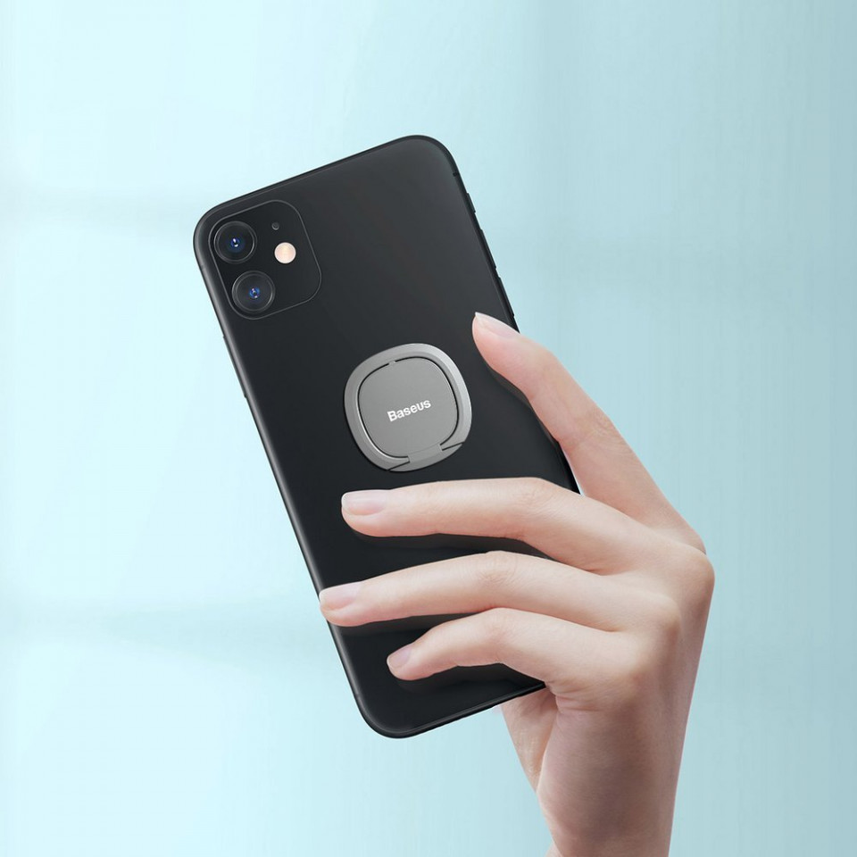 Suport telefon, Invizible Ring, Baseus (SUYB-0S) - Argintiu - 8