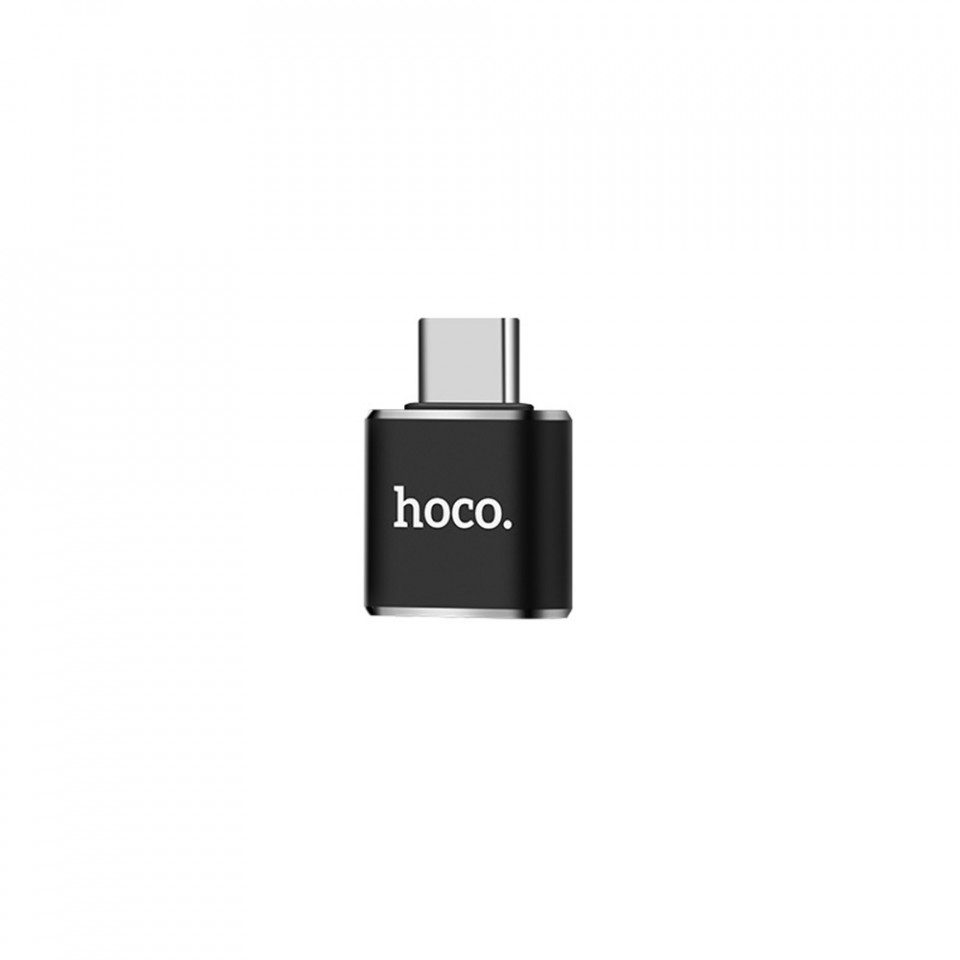 Adaptor OTG (UA5), USB-A la Type-C, Plug & Play, 480Mbps, HOCO - Negru