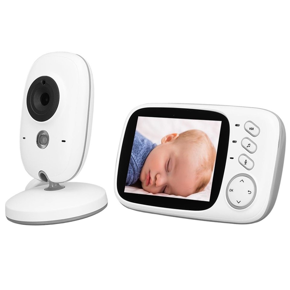 Baby Monitor cu Camera Audio-Video Wireless, Sonor Redus, Dual Microphones, US Plug, Bebe SweetDream (VB603) - Alb - 1 | YEO