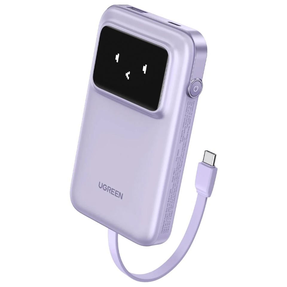 Baterie Externa USB, Type-C cablu, 10.000mAh, 30W, Ugreen Power Bank PB511, Mov