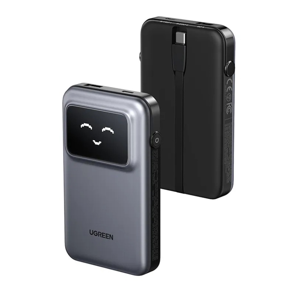 Baterie Externa USB, Type-C cablu, 10.000mAh, 30W, Ugreen Power Bank PB511, Gri - 3 | YEO