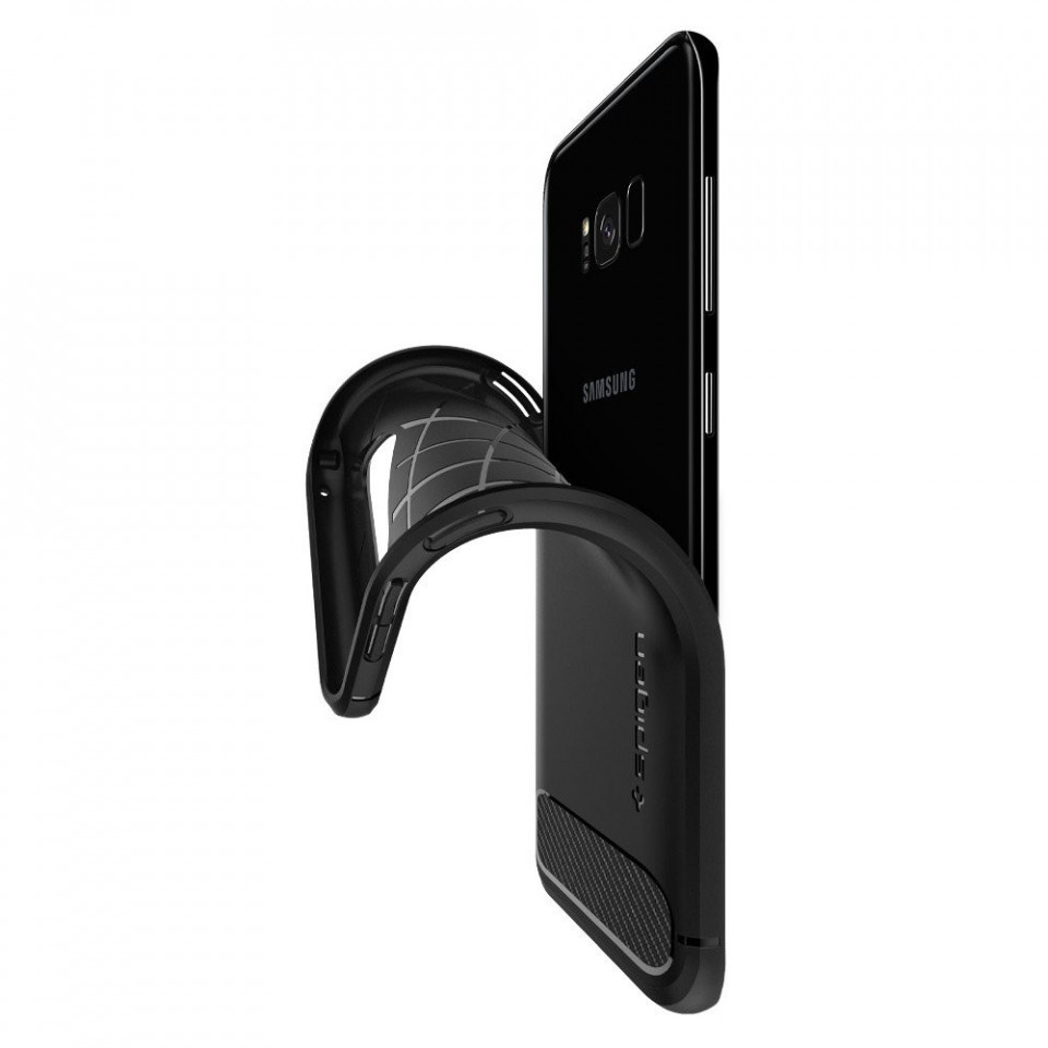 Bumper Samsung Galaxy S8, Rugged Armor Spigen - Negru - 1 | YEO