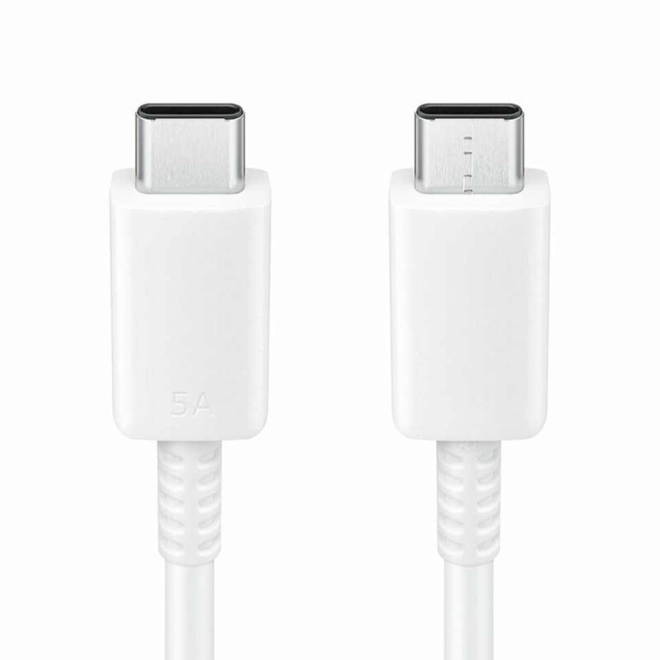 Cablu de Date Fast Charging, 2x Type-C, 5A, 1m - Samsung (EP-DN975BWEGWW) - White (Bulk Packing) - 1 | YEO