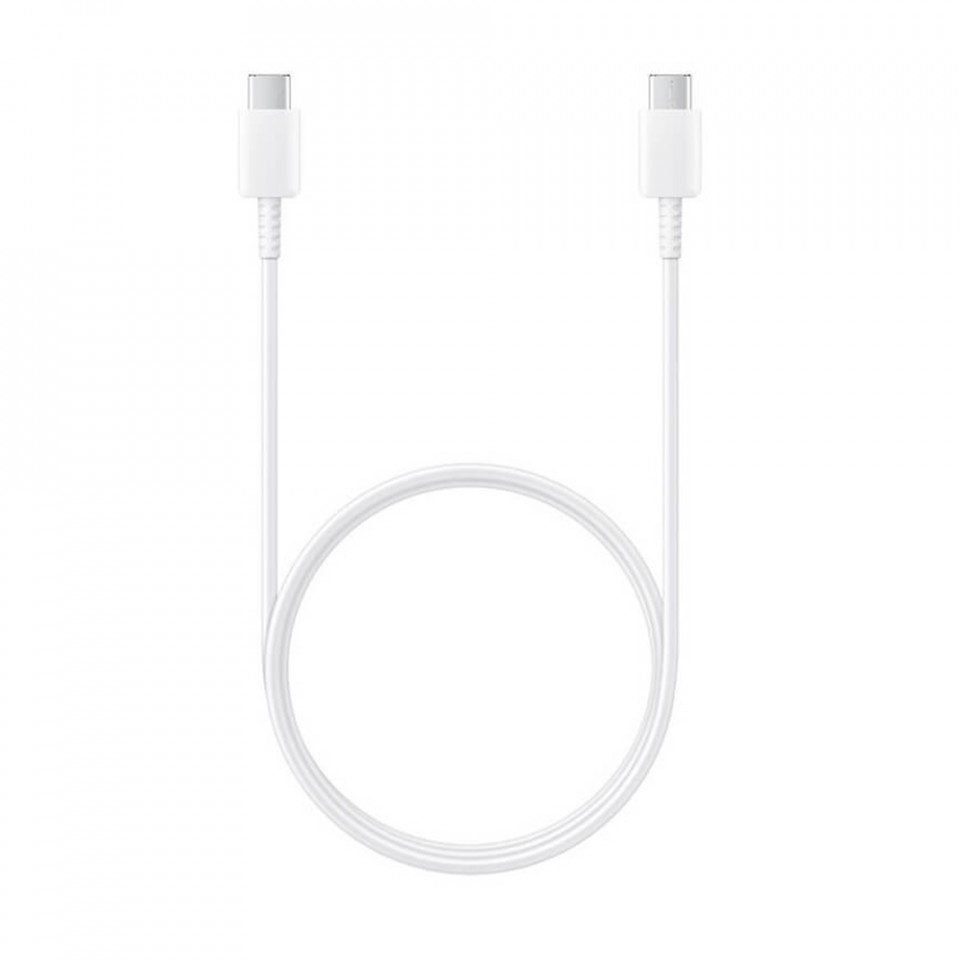 Cablu de Date Type-C la Type-C, 480Mbps, 2.1A, 1m - Samsung (EP-DA905BWE) - White (Bulk Packing)