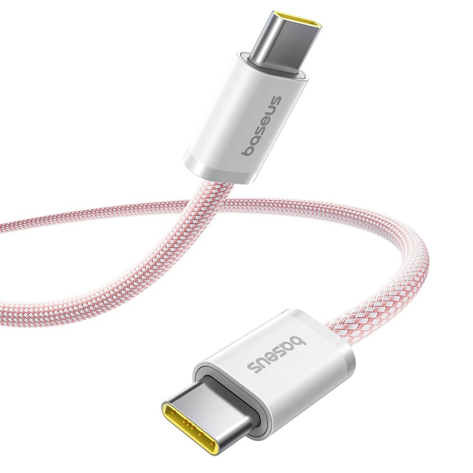 Cablue de date Type-C la Type-C Fast Charge, 100W, 480Mbps, Smart Chip, 2m, Baseus Dynamic 4 Series, Roz - 1 | YEO