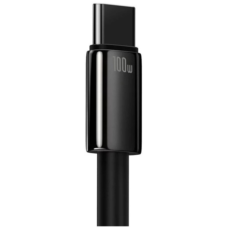Cablue de Date USB la Type-C 100W, Super Fast Charging, 2m, 480Mbps, Baseus Tungsten Gold, Negru - 2 | YEO