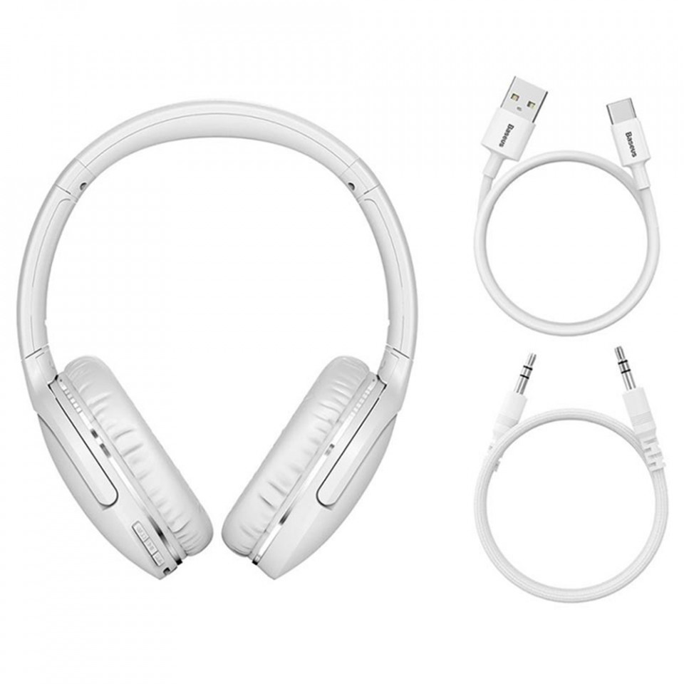 Casti Bluetooth Wireless Noise Reduction - Baseus Encok D02 Pro (NGTD010302) - White - 3 | YEO